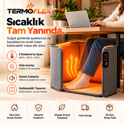 TERMOFLEX katlanabilir masa altı ayak ve bacak ısıtıcısı