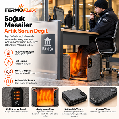TERMOFLEX banka giriş güvenlik personeli kullanım görseli